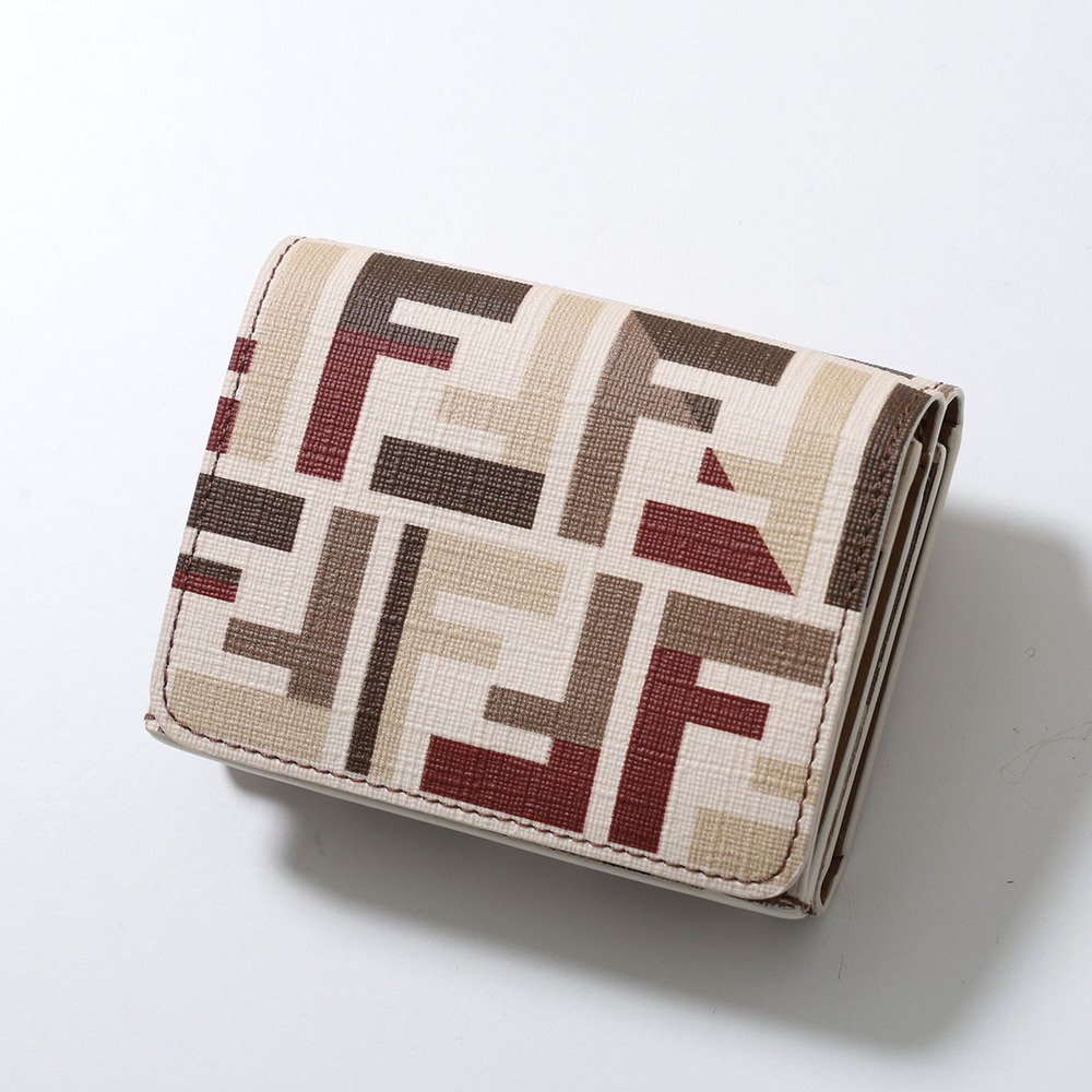 Fendi Roma Tri fold Wallet FF Zucca MULTICOLOR GREZZO SOFT